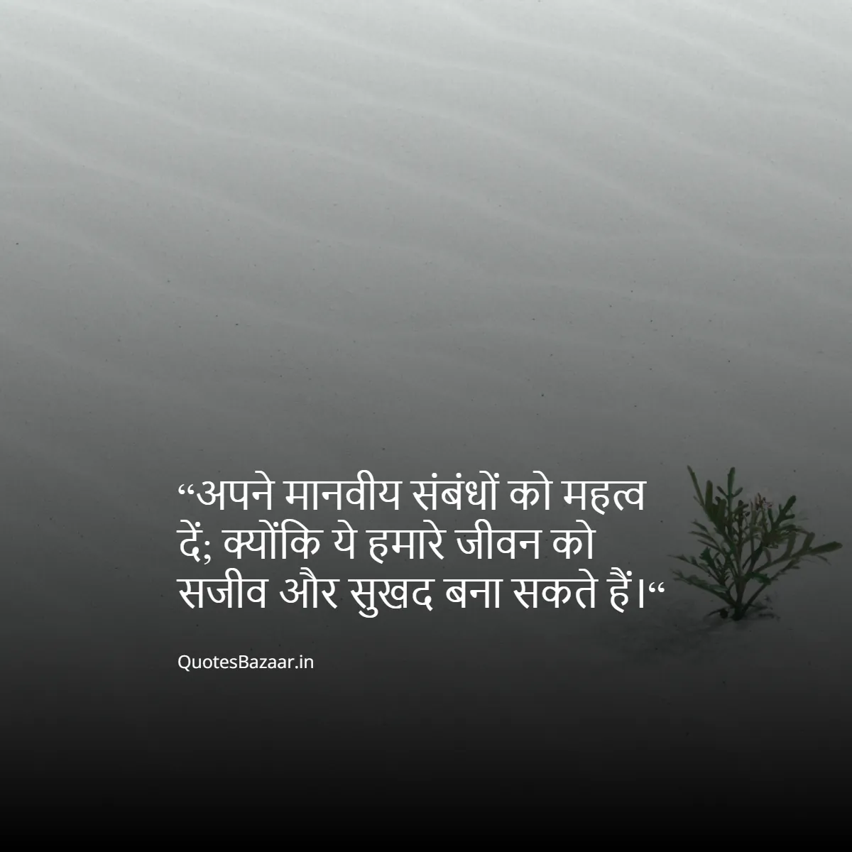 “अपने मानवीय संबंधों को महत्व दें; क्योंकि ये हमारे जीवन को सजीव और सुखद बना सकते हैं।“